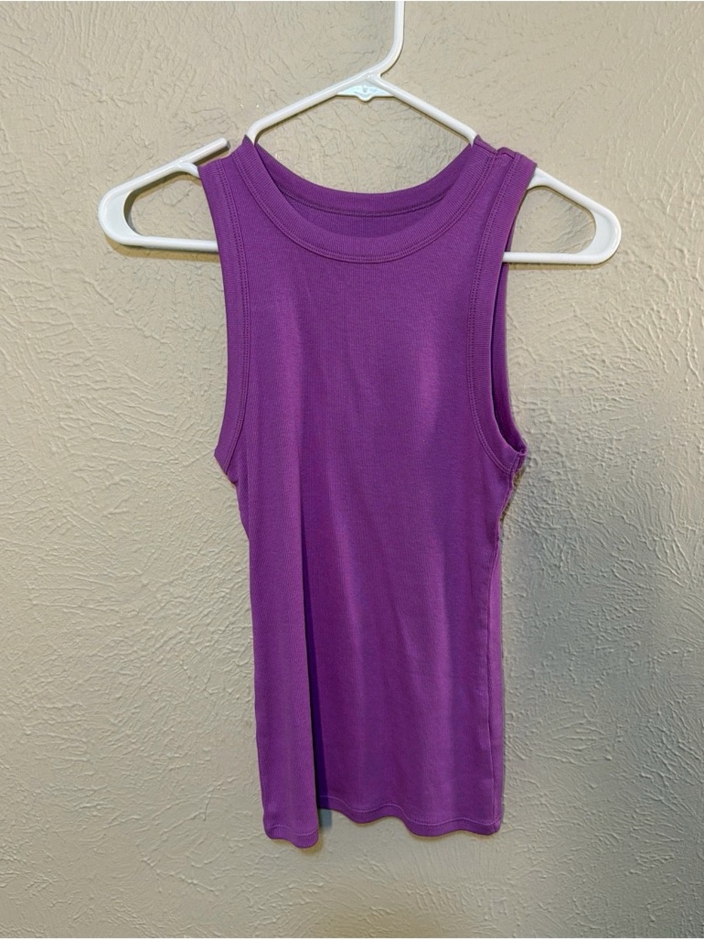 a new day Purple Sleeveless Ribbed Tank Top